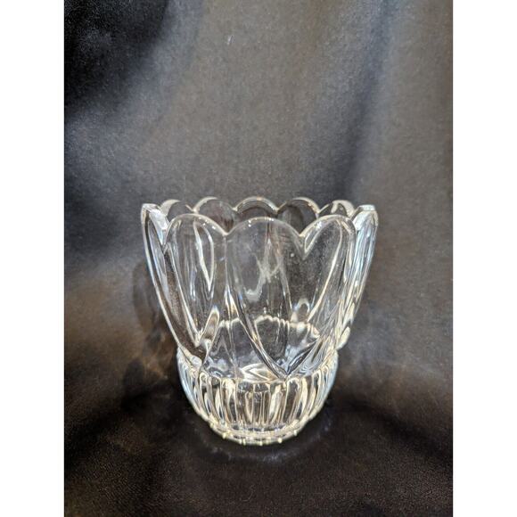 Crystal Candle Holder Shannon Crystal Designs of Ireland 3” x 3” 1970's Vintage - Picture 2 of 5